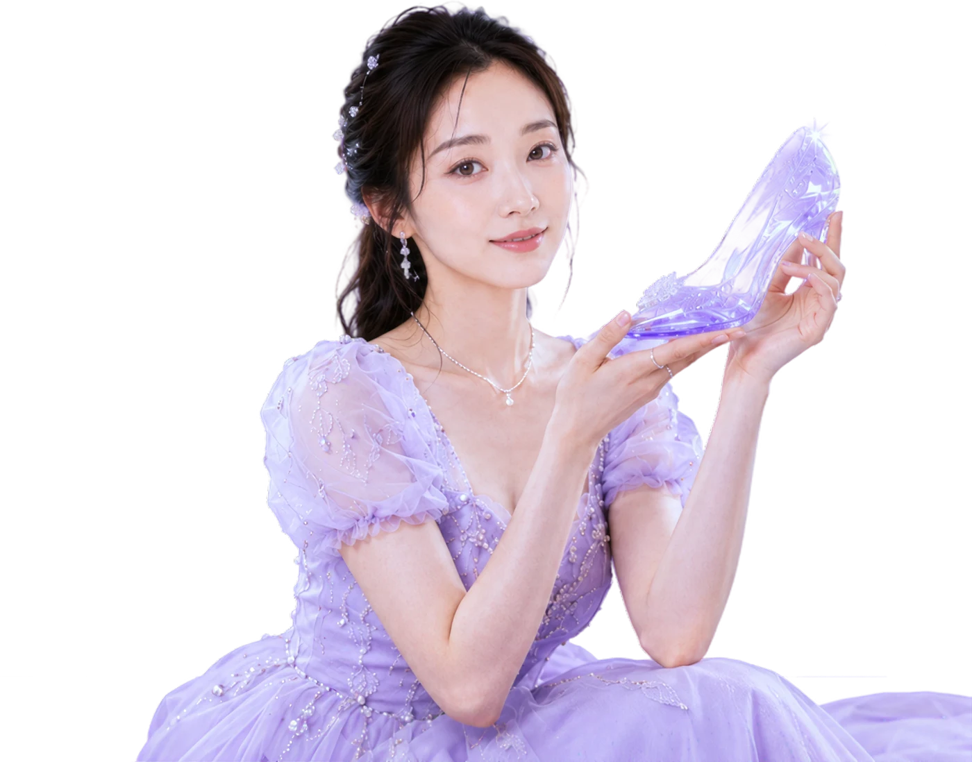 유리구두를 든 뷰티렐라 모델